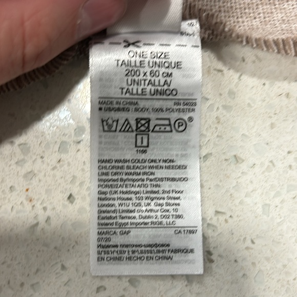 Gap beige with yellow stripe soft wrap - Picture 3 of 10